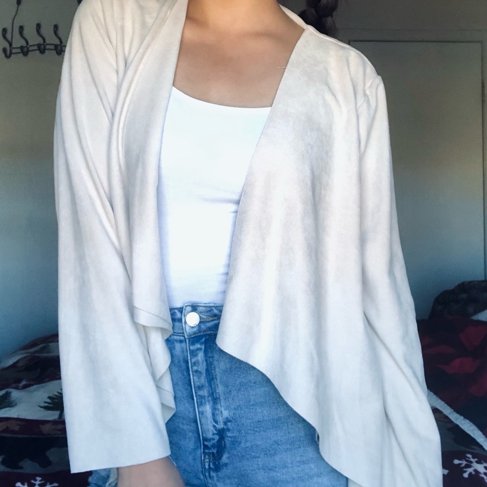 Suede Cardi/ Blazer